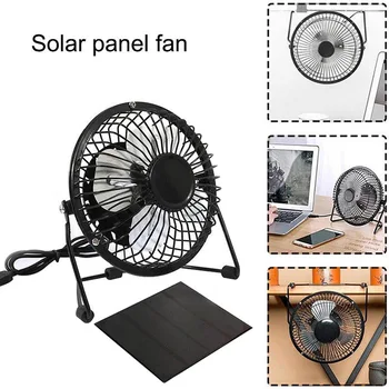 

4/6/8 Inch USB Solar Panel Powered Fan Portable for Outdoor Home Cooling Ventilation DJA88