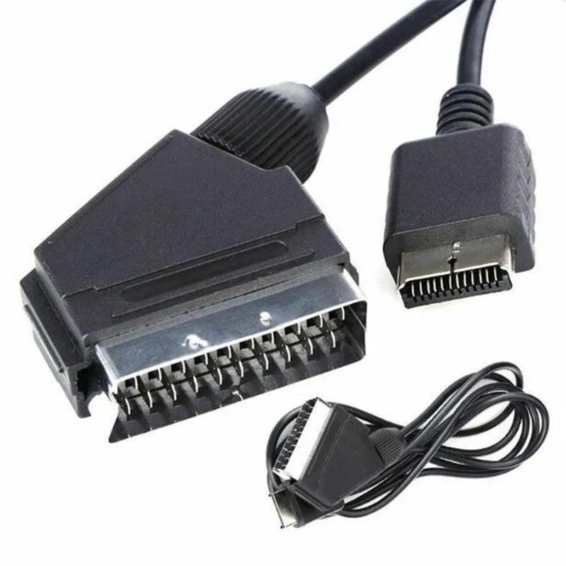 200 шт./лот 1,8 м RGB Scart кабель для sony Playstation PS1 PS2 PS3 tv AV свинцовый сменный Соединительный кабель для PAL/NTSC