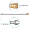 Pressure Washer Metal Wand Tips Water Spray Lance Spear Quick Jet Tips 1/4  Quick-Connect Electric Washer Nozzle Extension Rod 3