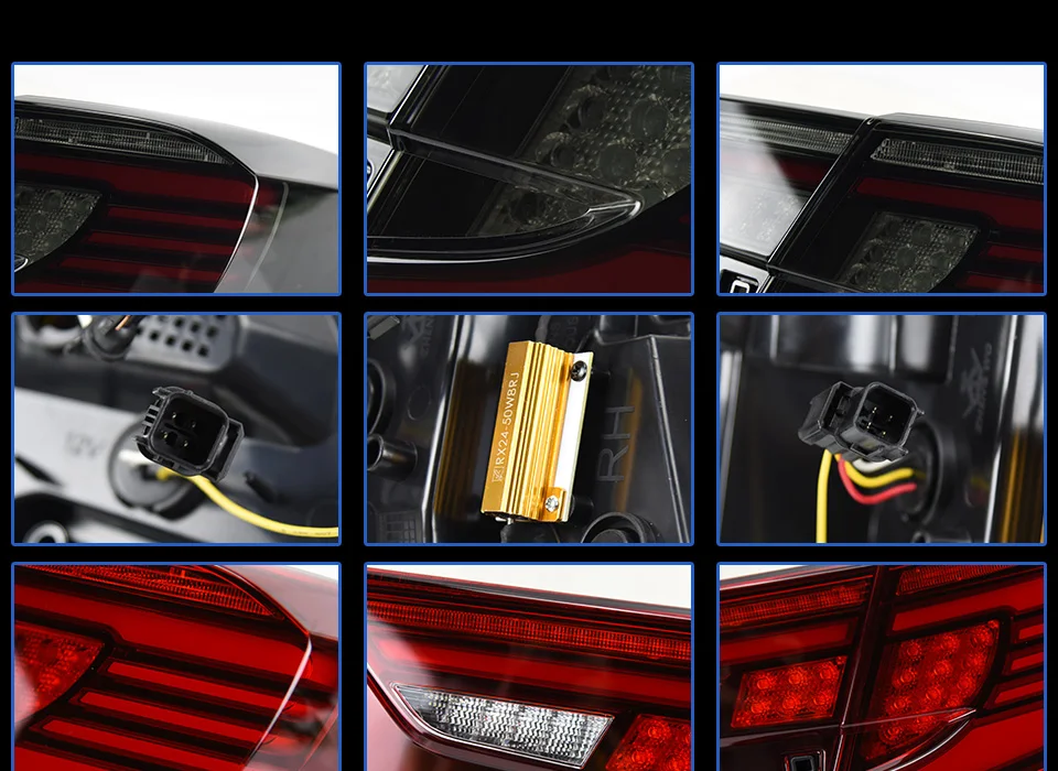 Автомобильный Стайлинг задний фонарь чехол для Honda Accord задние фонари светодиодная сигнальная лампа для Honda Accord задний фонарь светодиодный фонарь