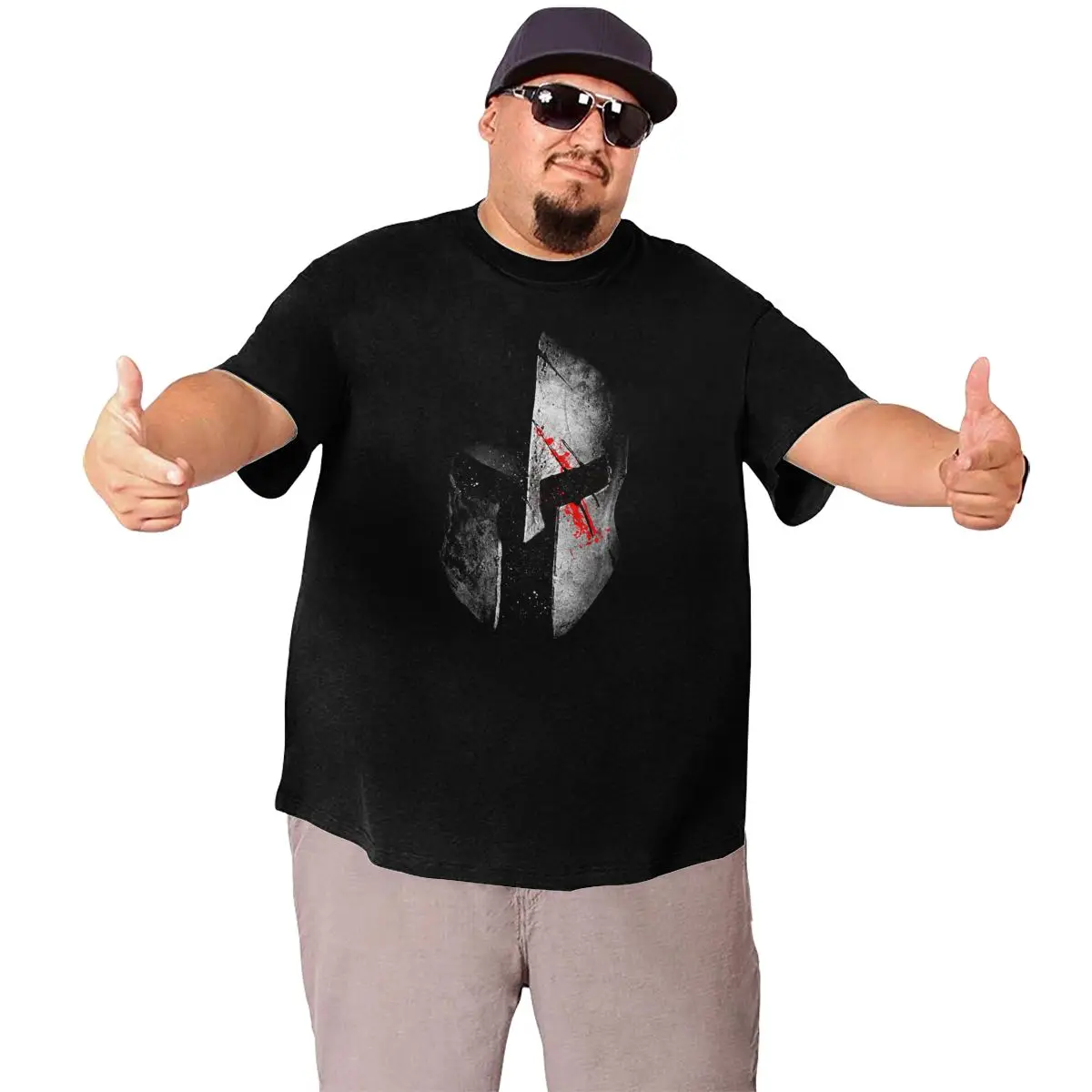 T-shirt homme motif casque grec