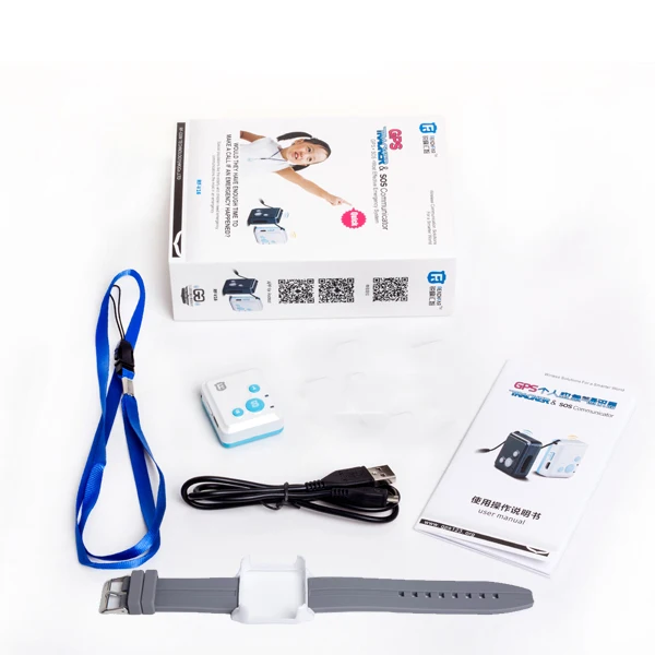 Blue with box Мини gps трекер дети Дети RF-V16 бесручные разговора 2G GSM gps-определитель местоположения 12 дней в режиме ожидания SOS Вызов голосового монитора бесплатное приложение трекер - Цвет: Blue with box