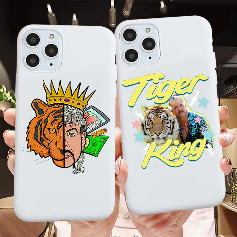 Чехол для телефона Tiger King Joe Exotic iPhone 11 Pro Max X XR XS MAX 7 8 Plus 6 6S белый матовый Мягкий ТПУ