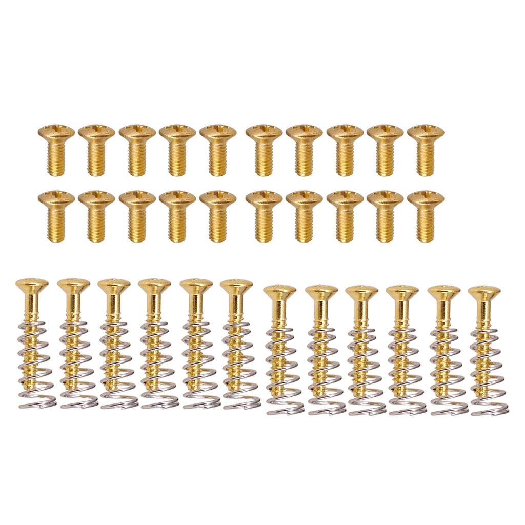 20pcs Guitar Switch Nuts+20pcs Guitar Pickup Frame Fixing Screws Springs