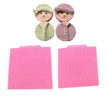 

Knitting Texture Cake Border Silicone Mold Silicone Fondant Cake Decorating Tools DIY Knitting Sweater Texture Relief Mats