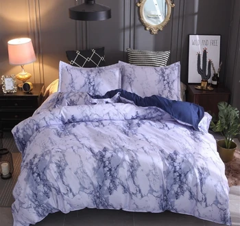

Simple Home Textiles 1 PC Quilt Cover+2PCS Pillowcase Marble Stripes Hot Sale Style Free Shipping