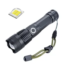 Flashlight with LED P50 Cree USB Rechargeable Torch 5 Modes Lighting Waterproof Ultra Bright for Outdoor Camping Bicycle