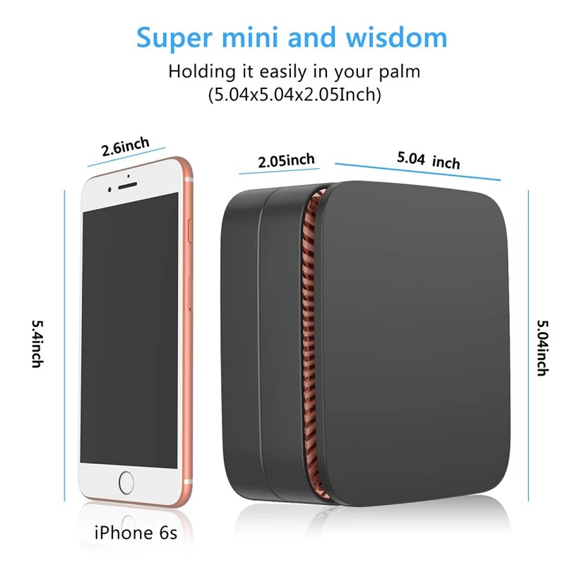 Discount Ak1 Mini Pc Computer For Windows Linux With Intel Celeron J3455 Cpu Ddr3 6G 64G Ram 4K Wifi Hdd Usb3.0 Hdmi Rj45 Tf Card Eu Plug 4