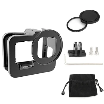 

For GoPro Hero 9 Aluminum Alloy Protective Case Metal Frame Cage + UV Lens Filter for Go Pro Hero9 Black Camera Accessories