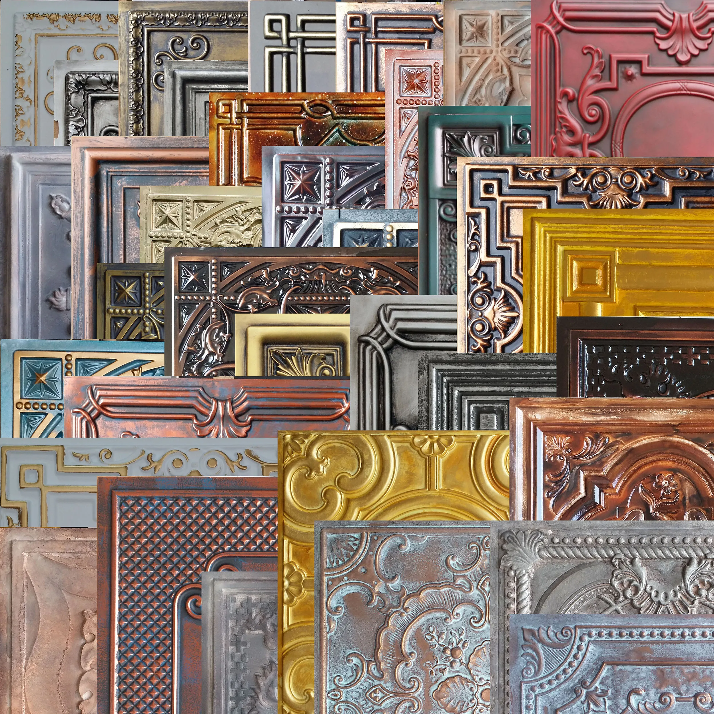 Faux tin Ceiling tiles sample order | Дом и сад