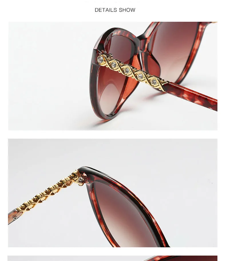 YOOSKE, фирменный дизайн, кошачий глаз, солнцезащитные очки, женские, поляризационные,, женские, Ретро стиль, элегантные, кошачий глаз, солнцезащитные очки, стразы, дужки