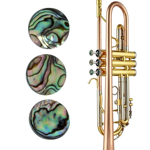 Trumpet Valve Finger Buttons Trumpet Inlays Colorful Abalone Shell