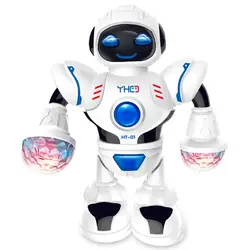 Импортные товары, обучающий Электрический светильник-робот, включенный светильник, музыкальный танцор, Космический робот, детская