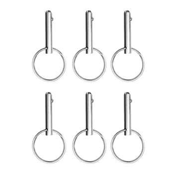 

6pcs Quick Release Pin 1/4 inch 316 Stainless Steel Marine Hardware - Bimini Top