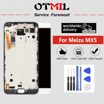 

OTMIL New 5.5"For MEIZU MX5 M575M M575U M575H LCD Display Touch Screen Digitizer Frame Assemble For Meizu MX5 LCD Replacement
