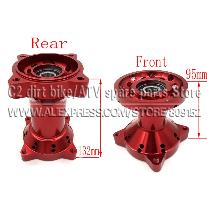 Buraco do Eixo da Roda Traseira para 10 Alumínio Jantes Cubos 15mm Dianteira ou 12 14 17 Polegada Dirt Pit Bike Motocross Roda Pneu Cnc Hub Aro 5 CNC Alumínio Hub Aro Jantes Cubos 15MM