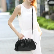 Маленькие сумки из натуральной кожи с изображением пельменей, дизайнерская новинка, сумочка в форме облака, женская сумка с наклонной окантовкой, сумка-мессенджер на плечо, женская сумка# ZF221