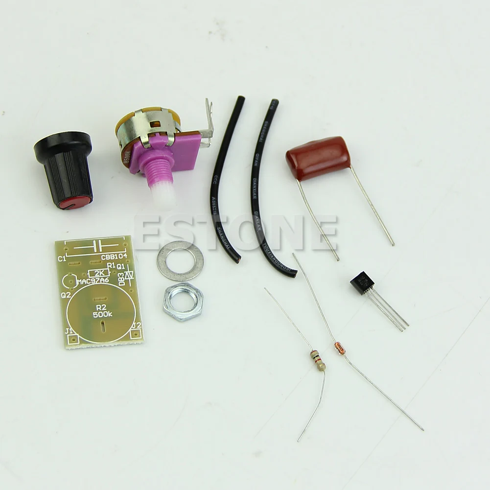 

100W Dimmer Module with Switch Speed Regulation Module DIY Kit Components