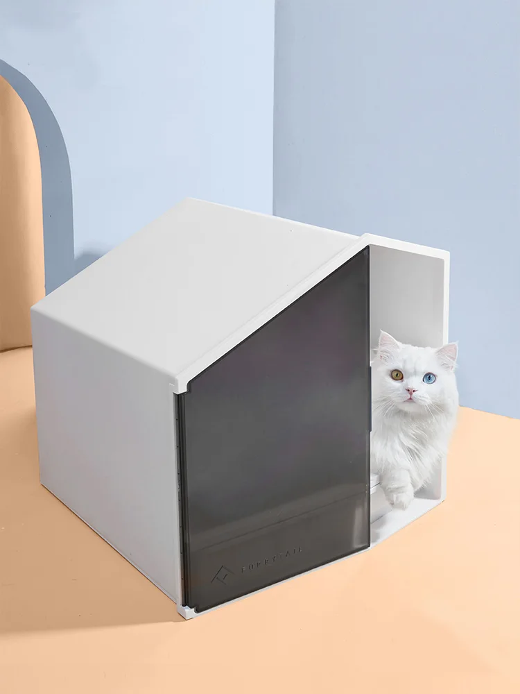 

1 Small house cat sandbox supplies semi-enclosed cat toilet sandbox deodorant cat dung basin