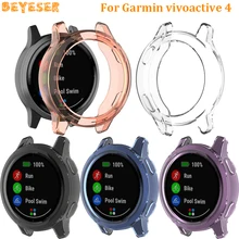 TPU Protective Cover for Garmin vivoactive 4 Clear Watch Case replacement for Garmin Active Protective shell smart Accessories