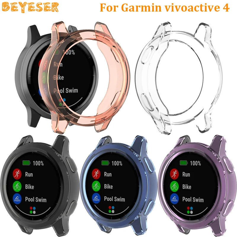 

Ultra-Slim Clear TPU Protective Cover Watch Case for Garmin vivoactive 4 for Garmin Active Smart Watch Accessories Replaceable