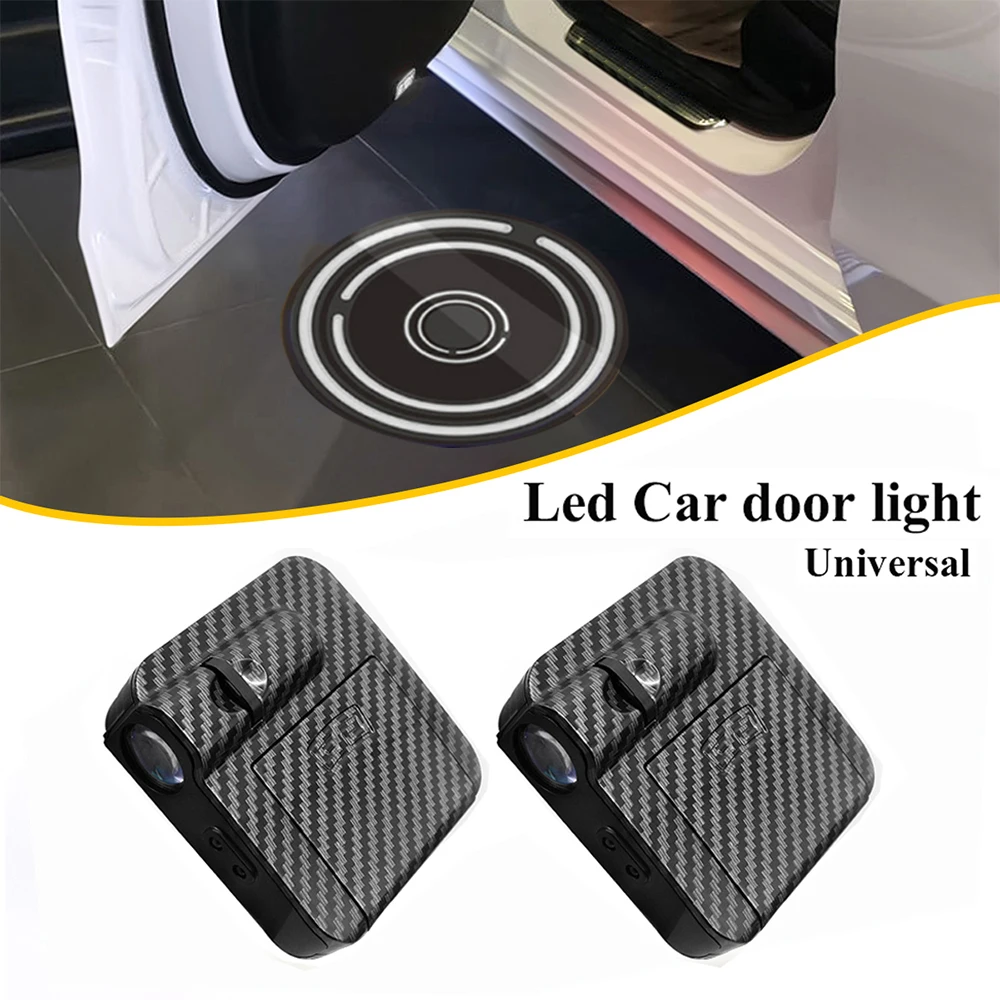 2x Courtesy Logo Wireless Car Door Welcome Laser Projector Shadow LED Light Gift