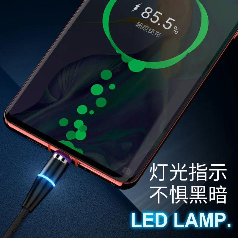 Bozhu 1 м Магнитный зарядный кабель Micro USB кабель для iPhone XR XS Max X магнитное зарядное устройство usb type C кабель светодиодный провод для зарядки