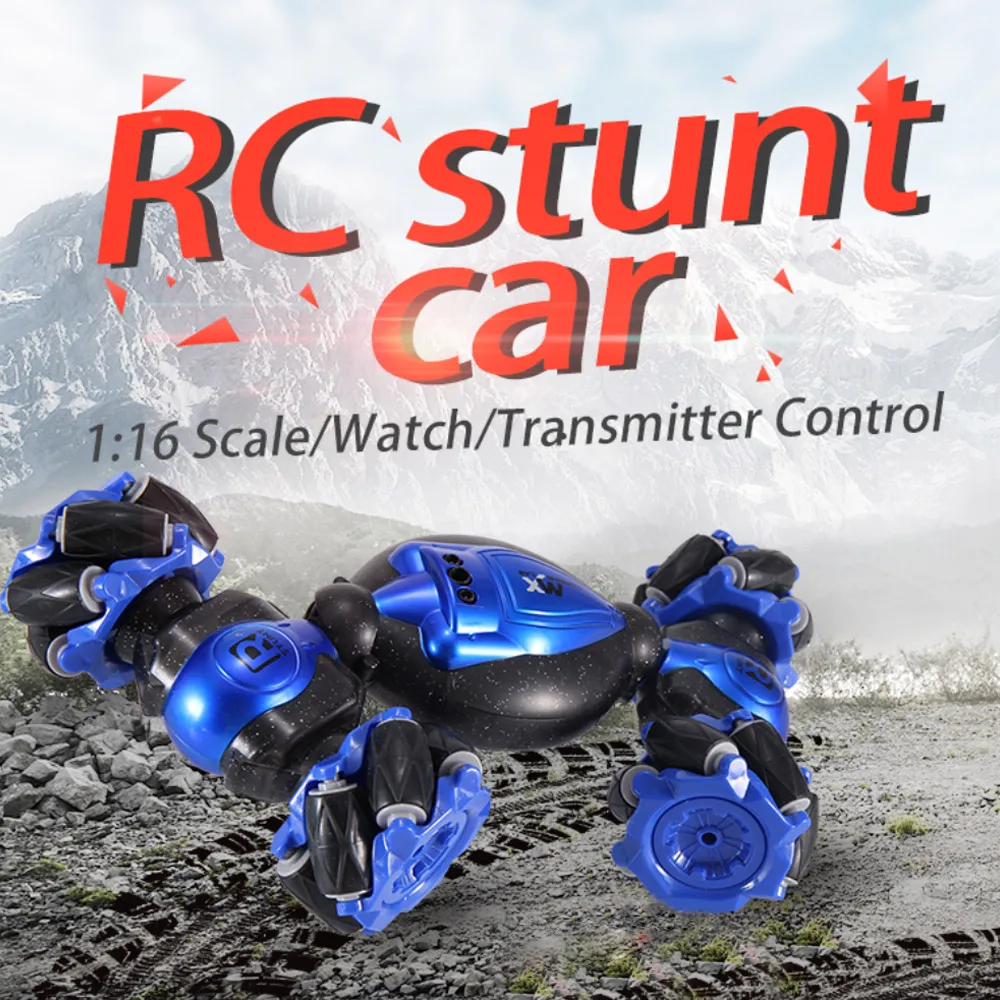 1827 20 2 4G 4WD RC автомобиль трюк поворотный часы индукционный жест вездеход плоский