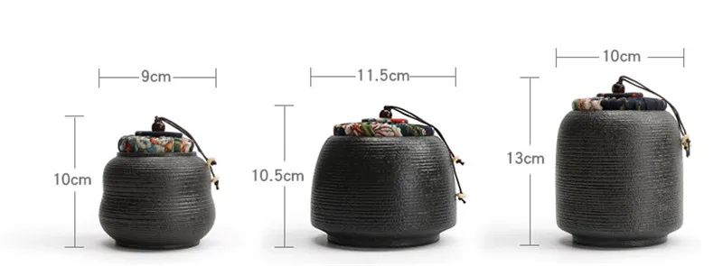 XMT-HOME черный ящик для хранения керамических чайных банок для tie guan yin/da hong pao/зеленая керамическая чайная коробка