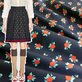 

Digital printing fabric meter brand autumn and winter women's printed clothing fabric 100% polyester fabric wholesale cloth