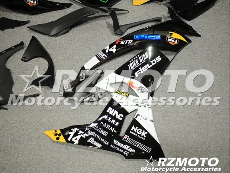 Стиль ABS литьевая форма мотоцикл Полный обтекатели подходит для Kawasaki ZX-6R 09 10 11 12 2009-2012 набор на заказ яркий черный крутой