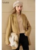 Amii Minimalism Winter Women's Jacket Double-sided Woolen Coat Fashion Solid Belt 100%wool Coat Female Winter Coat   12022362 ► Photo 2/5