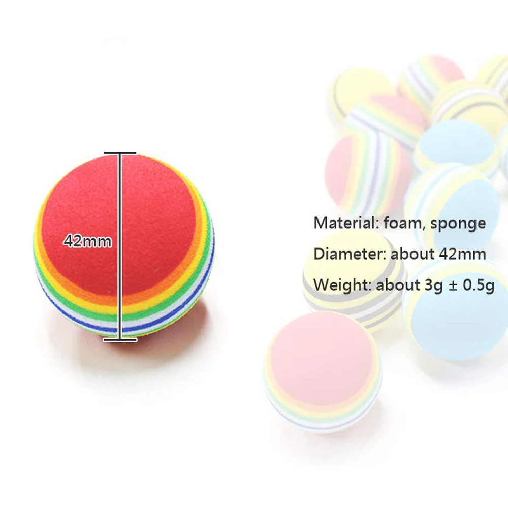 12 шт. красочные радужные мячи для гольфа из пены EVA внутреннего плавания учебные