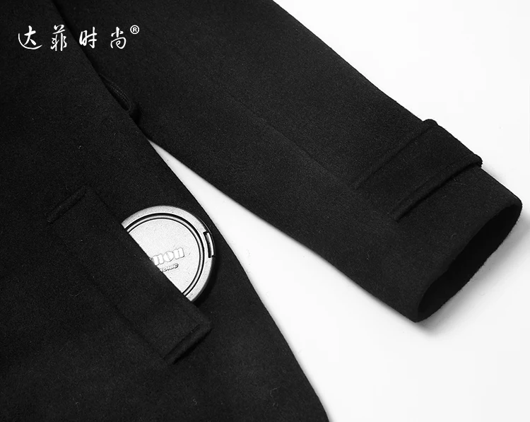 Женская Элегантная черная офисная куртка новое зимнее шерстяное пальто средней длины женское повседневное Abrigo Mujer с поясом