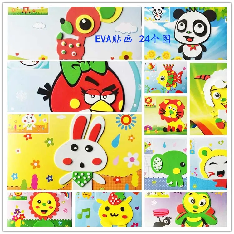 8 шт. детские наклейки пазлы животные|Наклейки| |