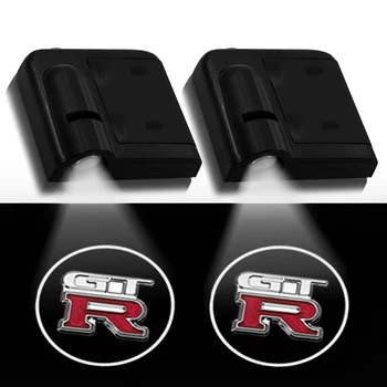 

2pcs wireless Led car door welcome Laser projector Logo ghost shadow lights for Nissans GTR Qashqai Juke x-trail Tiida Note