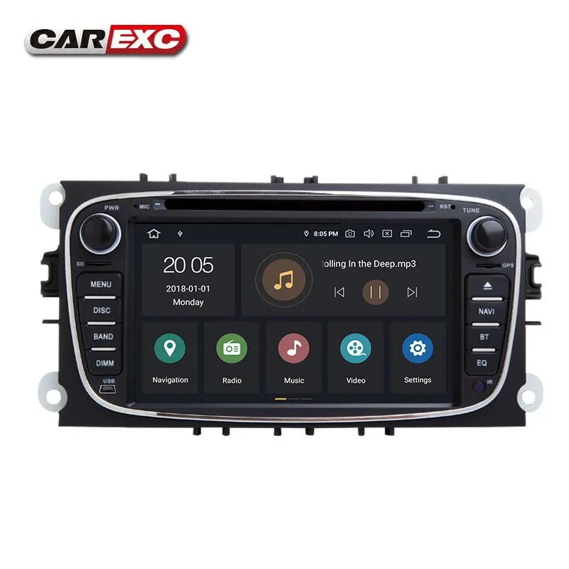 Android 9 0 Восьмиядерный автомобильный dvd плеер стерео система для Ford Focus Mondeo S Max Cmax