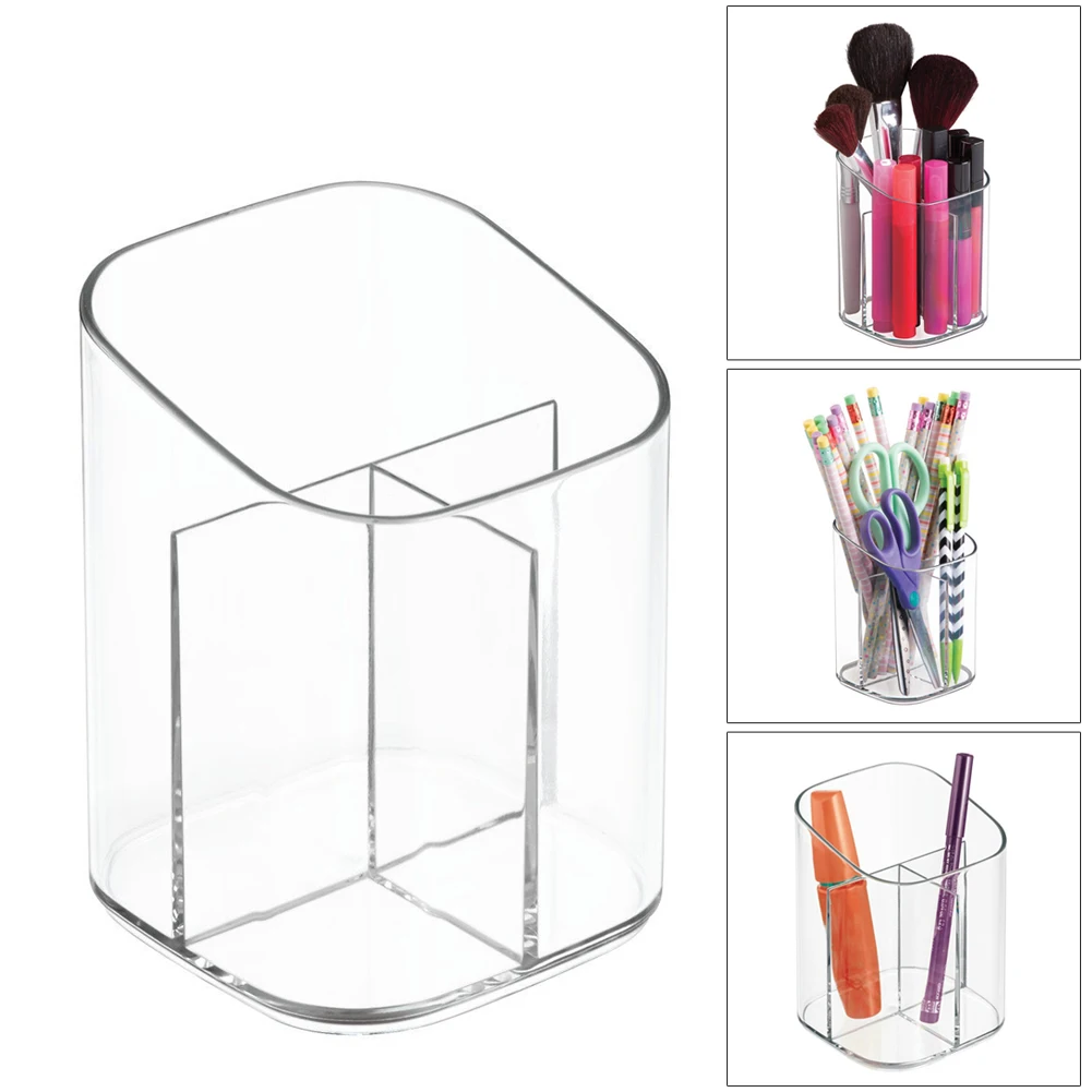 

Transparent Acrylic Pen Pencil Holder Makeup Brush Cosmetic Storage Box EY669