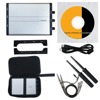 

Professional Ultra Thin Durable For PC 100MSa/S Double Channel Easy Operate 25MHz Virtual USB Oscilloscope Multifunctional