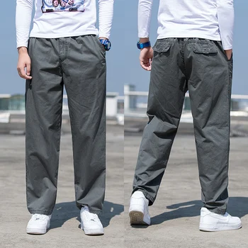 

Men Summer Pants Casual Clothing Multi-Pockets Cargo Pants Hoome Military Style Cotton Long Pants Thin Trousers Full Length Hot