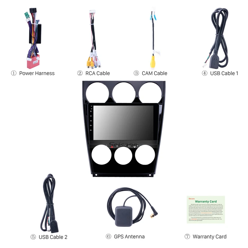 Top Seicane 9" Android 8.1 Car GPS Navigation for Old Mazda 2004-2013 2014 2015 6 Support Steering Wheel Control OBD2 Carplay DVR 4