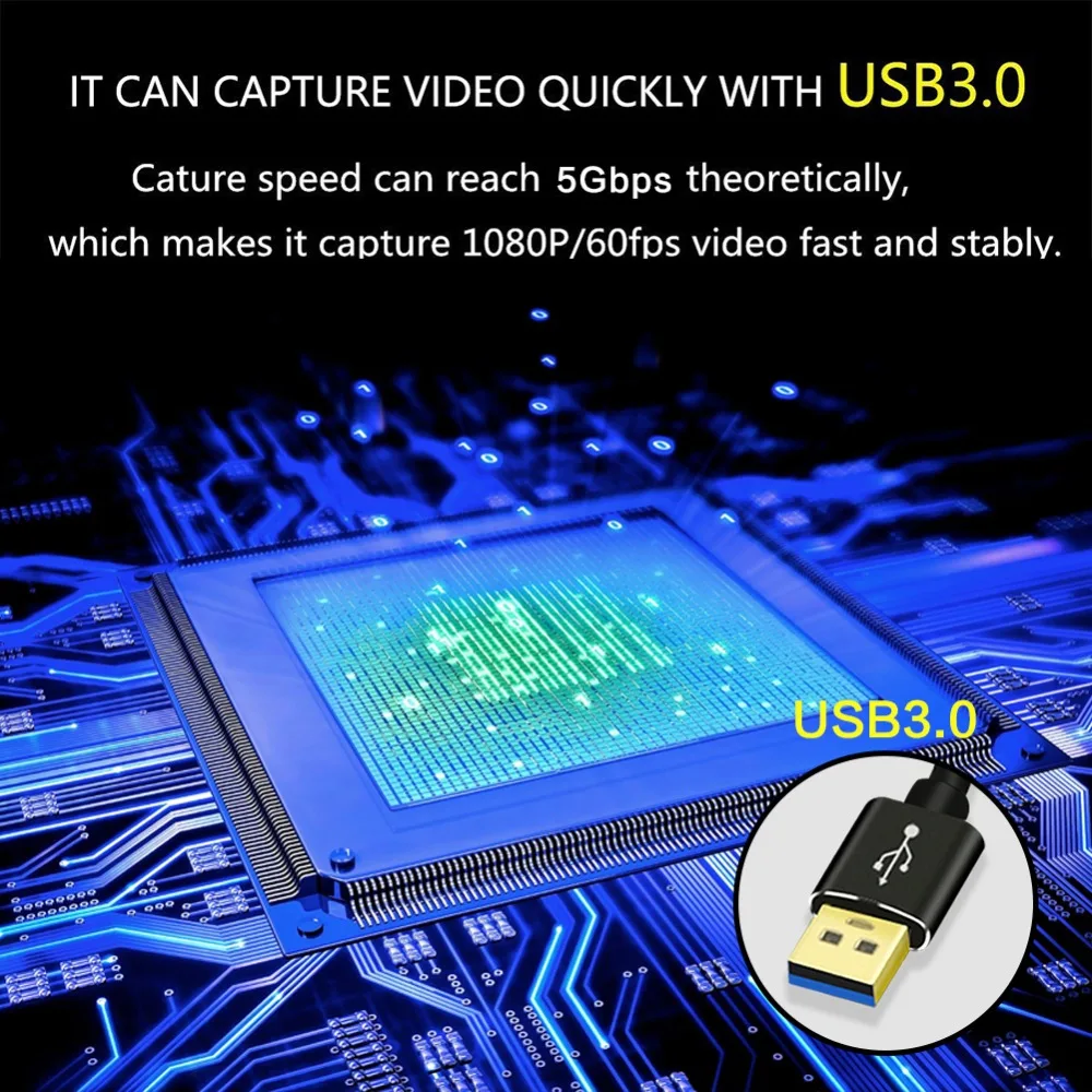 AIXXCO USB3.0 HDMI видеозахвата HDMI к USB карта видеозахвата Dongle игра потоковая прямая трансляция с MICinput