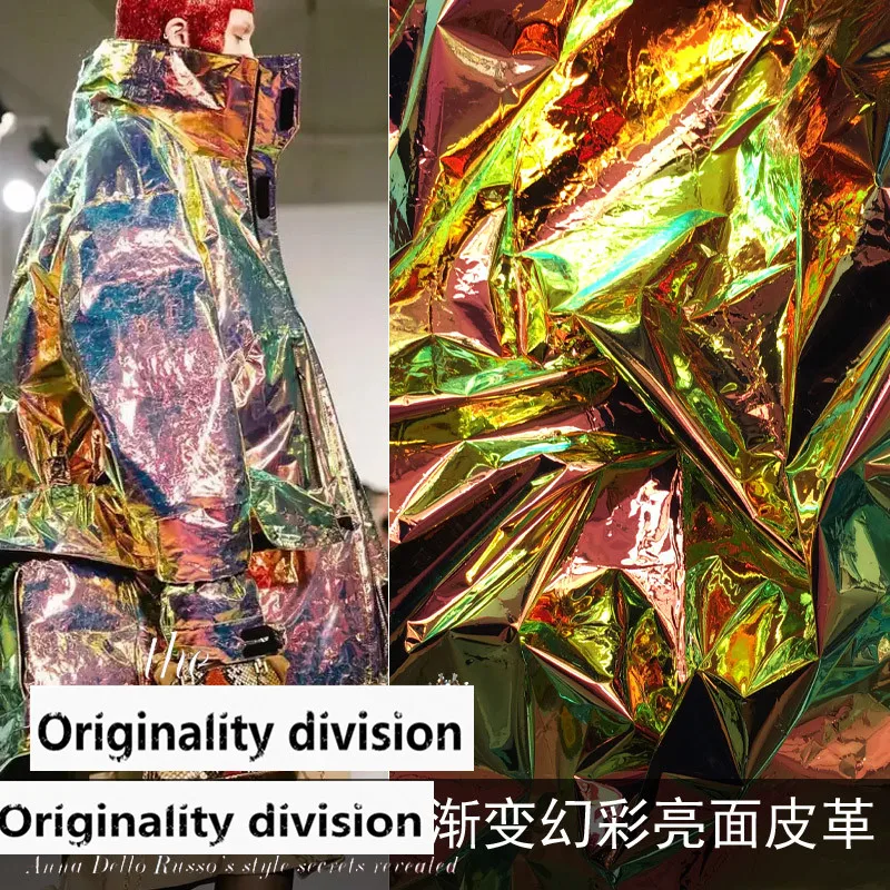 50*150 см/шт лазерная ткань ТПУ Водонепроницаемая необычная одежда дизайнерская ткань