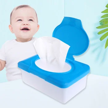 

SOLEDI Wet Tissue Box Storage Holder Plastic Wipes Box Home Press Baby Container Pop-Up