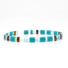 Обработка индивидуальности реклама унисекс DIY Мода Дикий MIYUKI рисовый бисер браслет цепочка ручной работы тренд рекомендуется