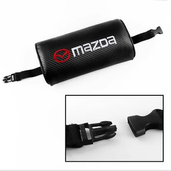 

For Mazda Demio 2 3 5 6 M2 M3 M5 M6 CX-5 CX-7 CX-9 RX-8 MX5 1pcs Car Interior Seat Head Neck Rest Massage Auto Leather Pillow