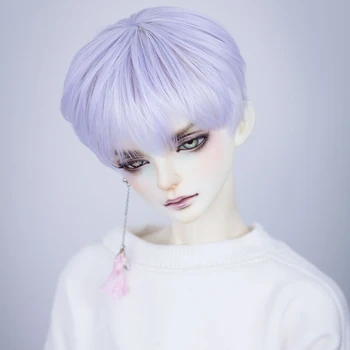 

Dolls Accesoires Male Short Hair Wig For 1/4 BJD Dolls - Purple/Golden (Only Wig , Without Doll And Other Parts)