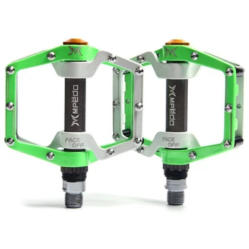 

Bicycle Pedals Mountain Bike Anti-Skid Pedals Aluminum Alloy Pedals Bicycle Bearings Pedals Ultra-Light Bicycle Pedals Green+Whi