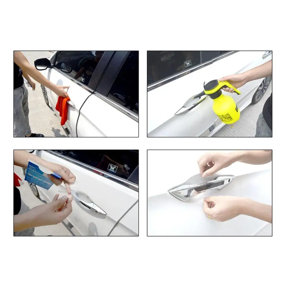 Новые защитные наклейки на дверные ручки автомобиля для Skoda Octavia 2 A7 A5 Rapid Fabia Superb Yeti Mazda Honda Toyota аксессуары