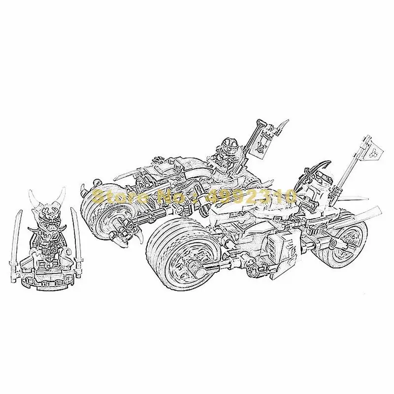 

10802 333pcs ninja race snake motorcycle bela building block 70639 Bricks Toy